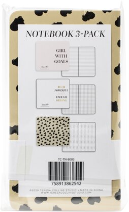 Teresa Collins Travelers Notebooks Set 4"X7" 3/Pkg - Girl With Goals