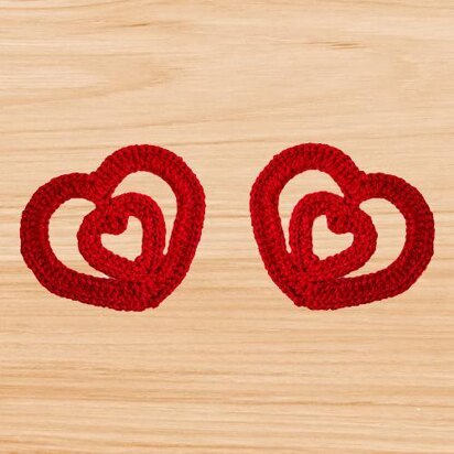 A crochet double heart pdf pattern