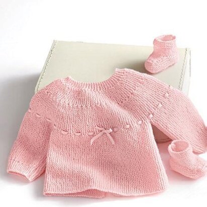 Babies Wrap-Around Top and Booties in Bergere de France Calinou - 60437-07 - Downloadable PDF