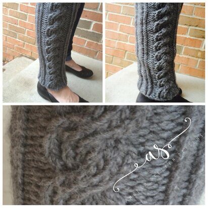 Ribbed Cable Legwarmers