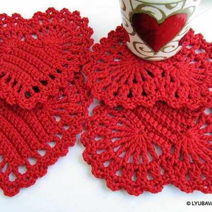 Red Heart Coaster