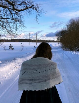 Snow night shawl