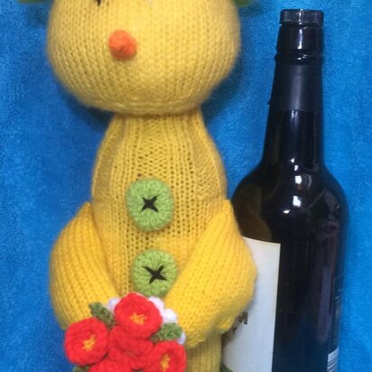 Easter Chick Wine Bottle Cover