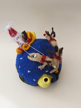 Santas sleigh ride tea cosy