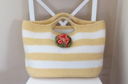 Knit and Felted Purse - Summer Sun Tote