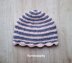 Easy stripes flower baby hat