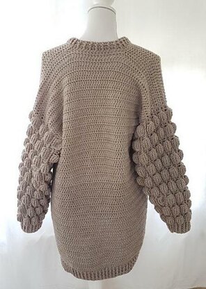 Bubble sleeve cardigan