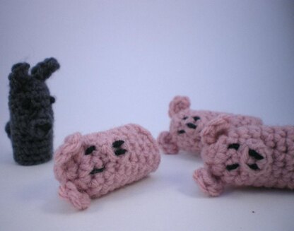 Three Little Pigs Finger Puppet Set