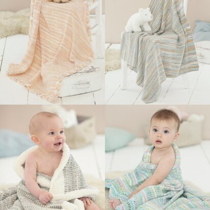 Blankets in Sirdar Snuggly Baby Crofter DK and Snowflake DK - 4673- Downloadable PDF