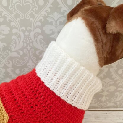 Dog Santa Sweater Crochet Pattern -483