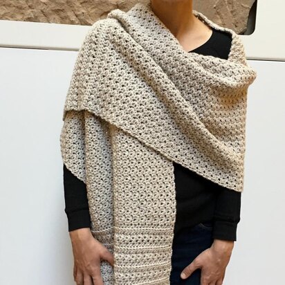 Crochet Shawl Wrap Pattern: Sizzlin' Hot Griddle Stitch Wrap