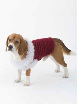 Celebrator Dog Sweater in Lion Brand Wool Ease Thick & Quick - L30257