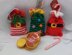 PDF Christmas DK Knitting Pattern Decoration Chocolate Coin Bags Gift Charity knit EASY Christmas Eve Box Pouch Santa Elf Christmas Tree