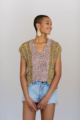 Baja Top in Knit Collage Wildflower - Downloadable PDF