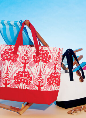 McCall's Misses' Lined Tote Bags with Contrast Variations M7611 - Paper Pattern Size One Size Only