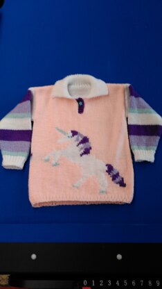 Intarsia Unicorn Jumper