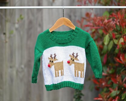 P36 Two Reindeers Jumper