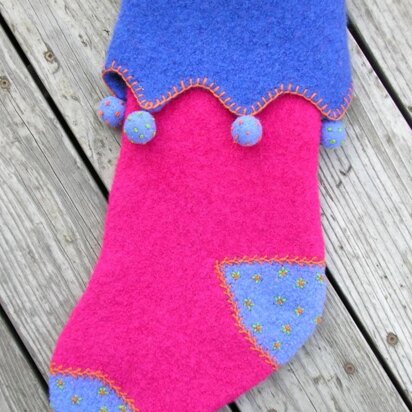 Felted Victorian Holiday Stocking