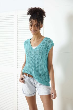 Ladies Sweater & Tank P6186 in King Cole Bamboo Cotton DK - Leaflet