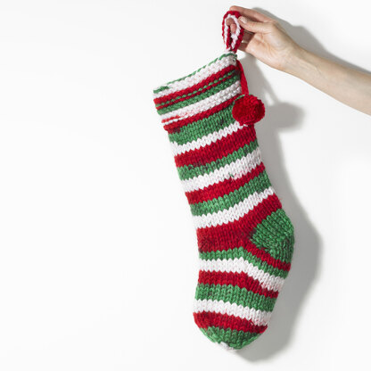 Christmas Stocking - Free Knitting Pattern for Christmas in Paintbox Yarns Christmas Project by Paintbox Yarns