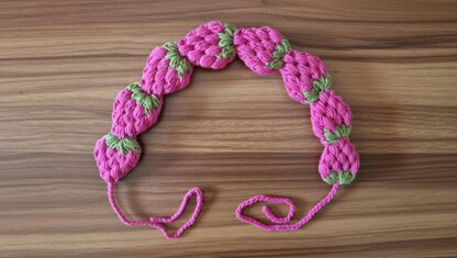 Crochet Strawberry Hair Band – PDF Pattern + Video Tutorial