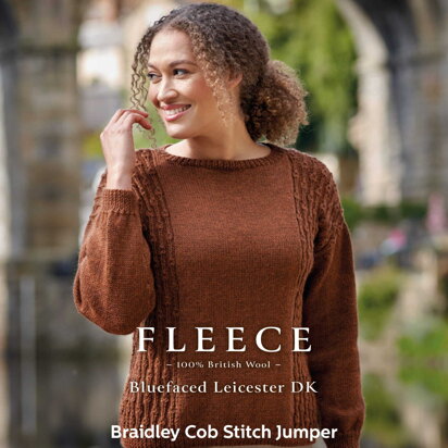 Braidley Cob Stitch Jumper in West Yorkshire Spinners Bluefaced Leicester DK - DBP0174 - Downloadable PDF