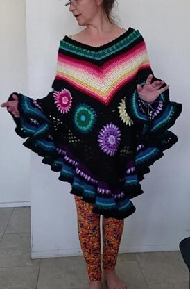 Kaleidoscope Magic Poncho Crochet Pattern and Tutorial