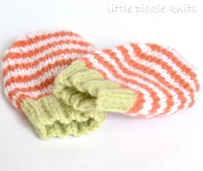 Stripe Baby Mittens