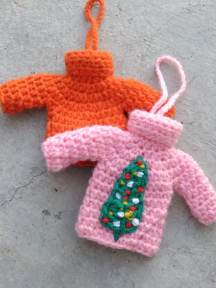 Pink sweater ornament