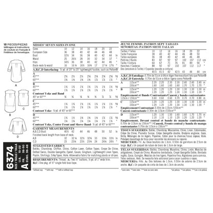 New Look Misses' Shirts with Sleeve and Length Options 6374 - Paper Pattern, Size A (10-12-14-16-18-20-22)