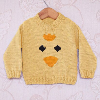 Intarsia - Chick Face Chart - Childrens Sweater