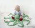 Knitted flat Octopus Toy Baby Lace Blanket.