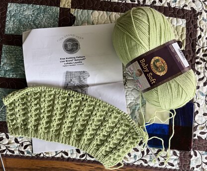 Baby cardigan, hat and booties for a new little great niece
