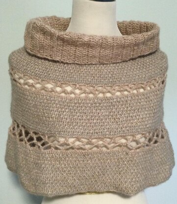 Tunisian Tiered Capelet