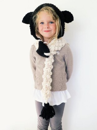 Lucille the Lamb Hooded Scarf