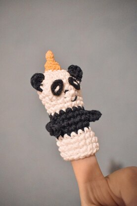 Títere para dedo - Panda Unicornio