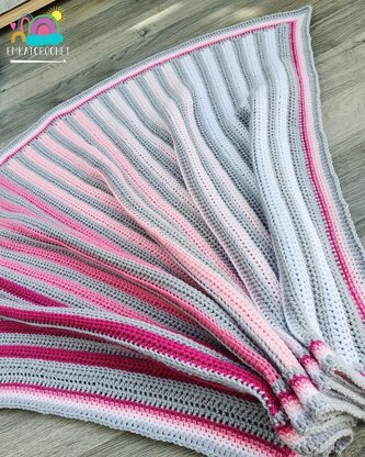 Ombre Stripes Baby Blanket - US Terms