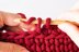 Cotton crochet shoulder bag "Glass of wine"