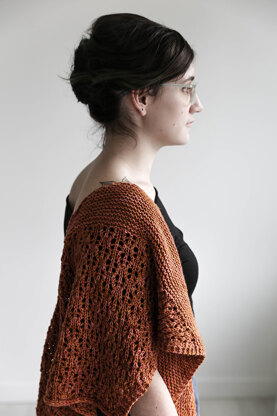 "Copper and Candlewax Shawlette by Sylvia McFadden" - Shawl Knitting Pattern For Women in The Yarn Collective