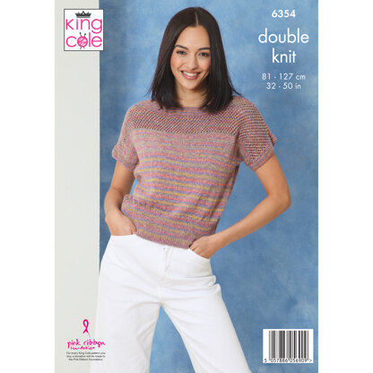 Tops knitted in King Cole Jamboree DK - P6354