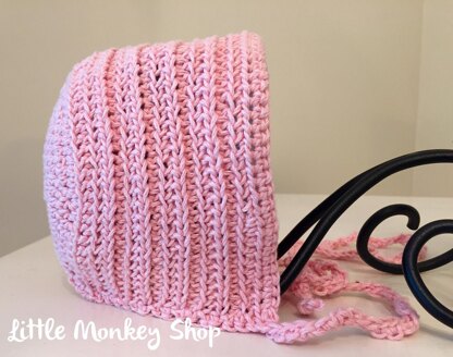 Ribbed Vintage Baby Bonnet