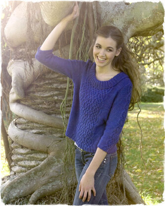 Arden Sweater in Manos del Uruguay Silk Blend Semi-Solid - 2011P