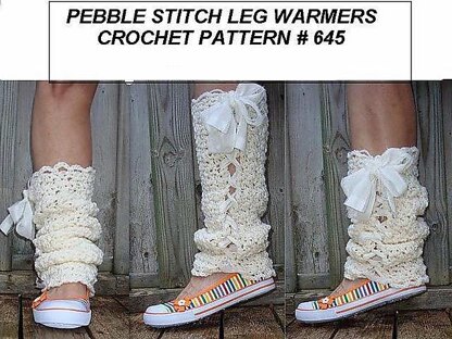 645, PEBBLE STITCH LACED UP LEGWARMERS, ANY SIZE