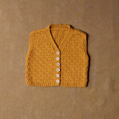 Super Simple Waistcoat - Free Knitting Pattern in Debbie Bliss Baby Cashmerino - Downloadable PDF