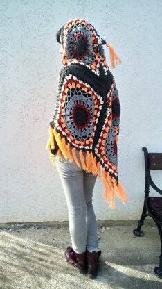 Hooded Poncho Mexicana