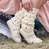 Coachella Lace Boots with Flip Flop Soles