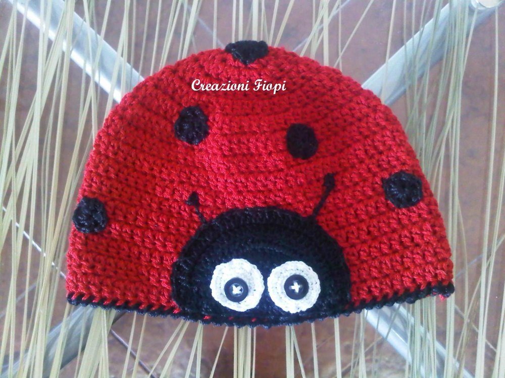 Crochet ladybug hat on sale