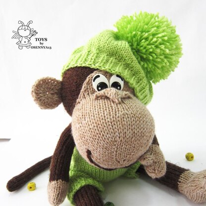 Naughty monkey in a beret