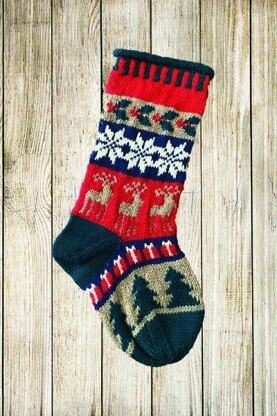 Colorwork Sampler Christmas Stocking