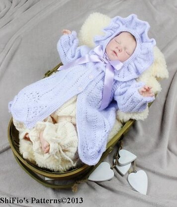 Forget-Me-Not Matinee Set Baby Knitting pattern #80